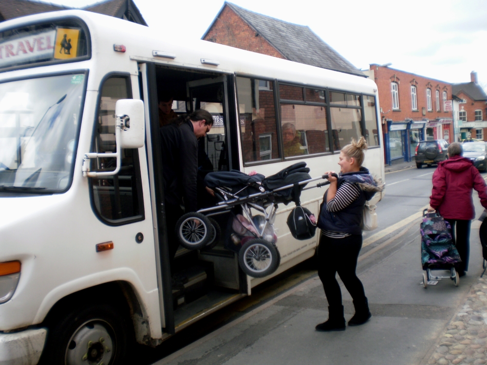 Getting a buggy on a bus